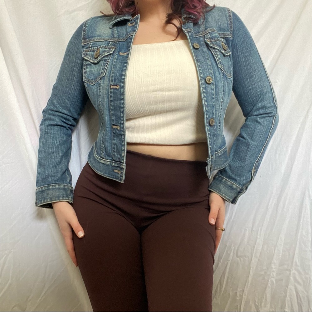 Loft Ann Taylor Denim Jean Jacket Size 2 Petite